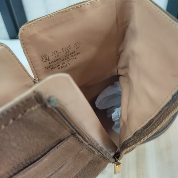 FRANCO SARTO KACEY Leather Strappy Ankle Boots Distressed Brown Women US 12M - Picture 11 of 13